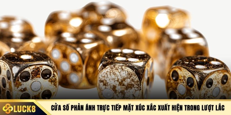 Cửa số phản ánh trực tiếp mặt xúc xắc xuất hiện trong lượt lắc
